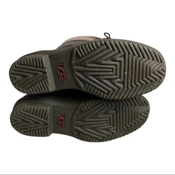 UGG Elsa Women's Waterproof Wool Blend/Leather Tall Boots Size 5 Chestnut Brown - Picture 9 of 14